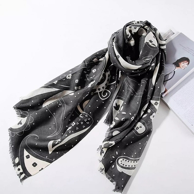 晓晓外贸捡漏 上身才懂它 多用途100%羊毛腰果花围巾披肩~A1880