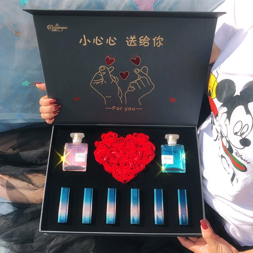 Рождественские духи на день Святого Валентина, помада, комплект для друга, креативная подарочная коробка, подарок на день рождения