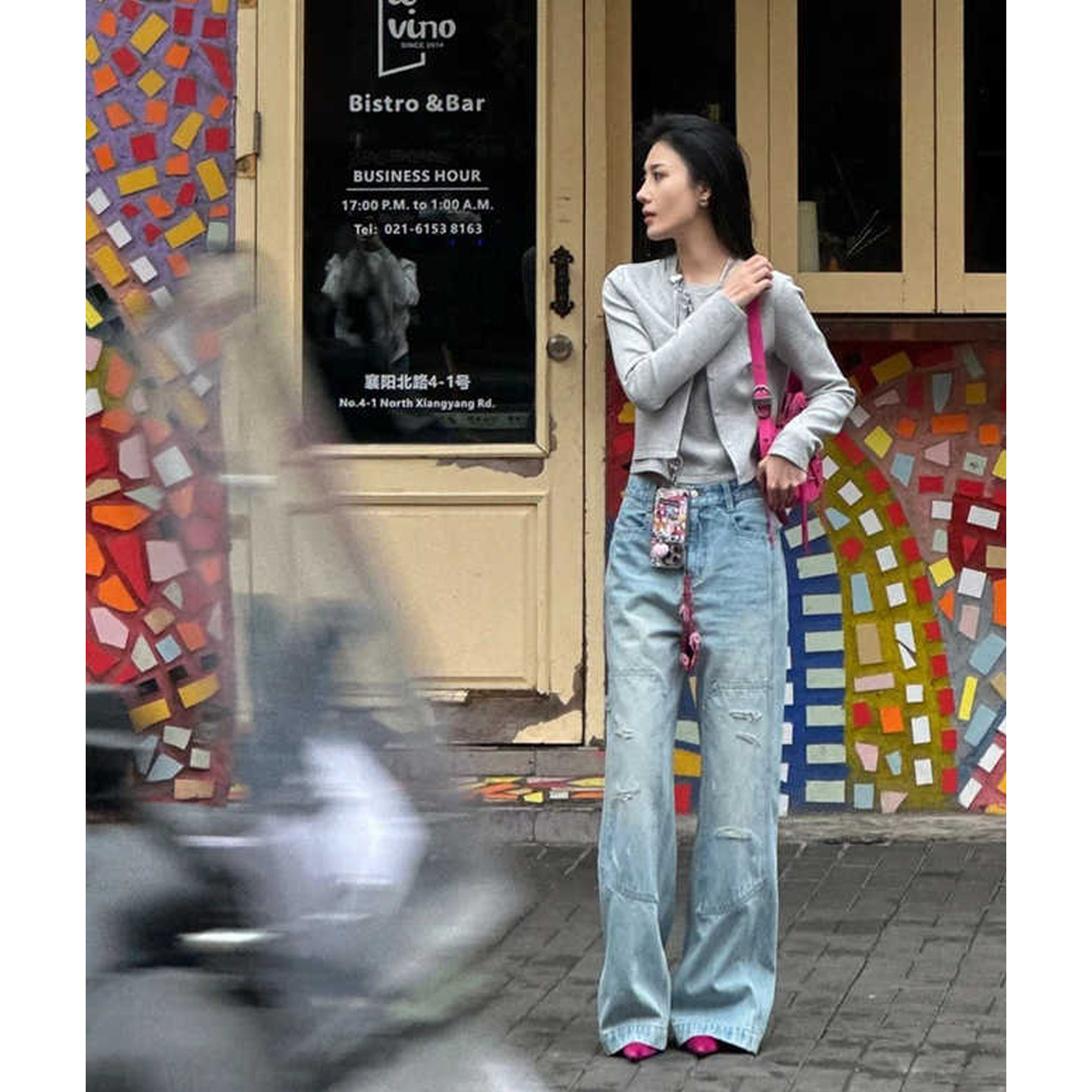 OopsLuLu破洞阔腿牛仔裤女2025秋季新款高腰显瘦设计感直筒拖地裤,女装/女士精品,牛仔裤,淘宝优惠券,粉丝福利购,淘宝优惠卷