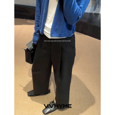 VVHYME 满满高级感黑色西裤