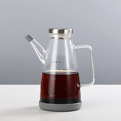 户外野炊便捷高硼硅耐热防漏可控油罐 玻璃油壶厨房用品调味油瓶