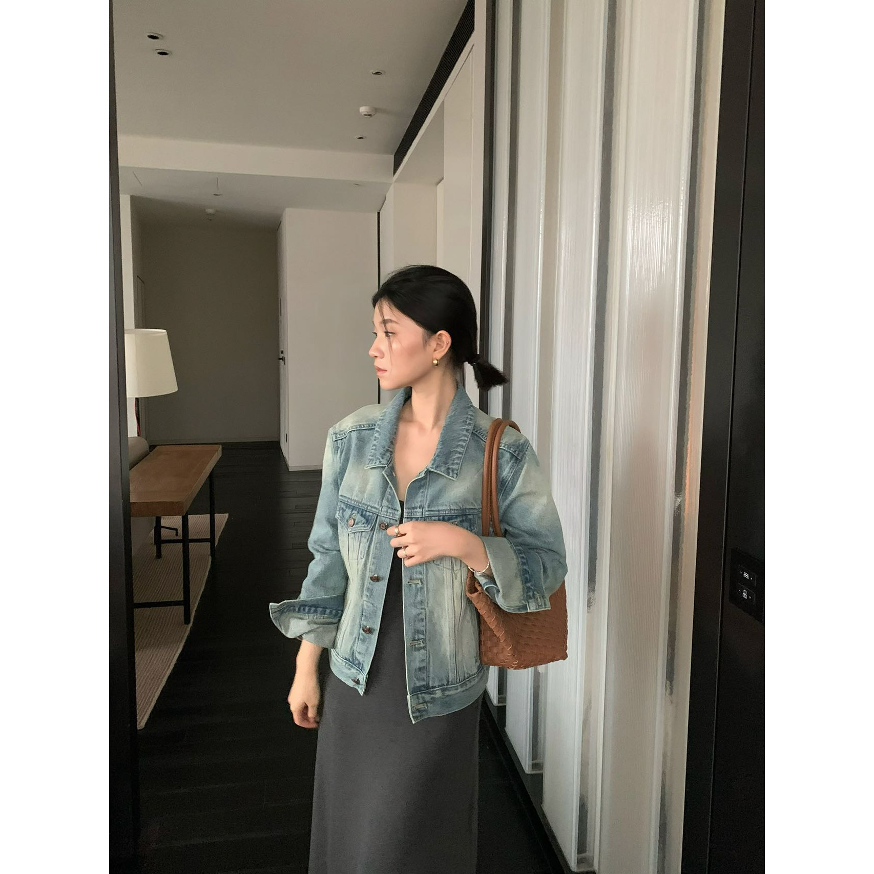 复古风短款牛仔外套女宽松百搭显瘦夹克春季新款,女装/女士精品,短外套,淘宝优惠券,粉丝福利购,淘宝优惠卷