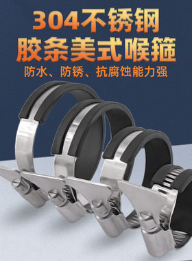 胶条喉箍源生不锈钢厂家直销
