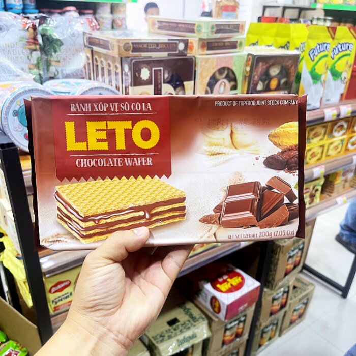 越南进口LETO石化饼干榴莲巧克力樱桃椰子草莓奶酪豆乳味休闲零食