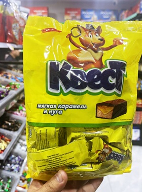 俄罗斯进口拉迈尔牌亚冠焦糖夹心巧克力糖K3休闲零食500g/袋