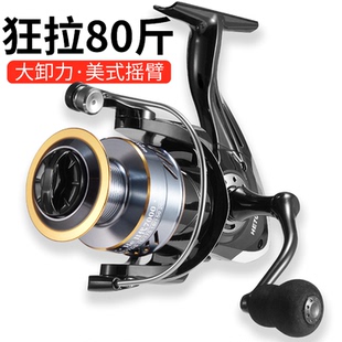 路亚渔轮纺车轮全金属深线杯正品钓鱼轮路滑海钓矶钓海竿鱼轮