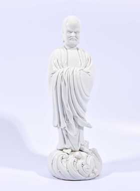 大明万历年德化何朝宗印禅宗初祖达摩禅师一苇渡江造像