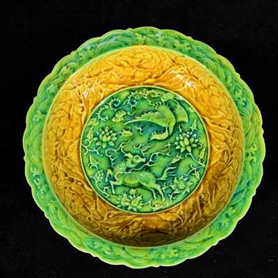 麒麟凤凰纹茶盘大明弘治年制