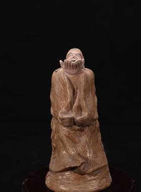 建国初期景德镇雕塑瓷厂乐胜耀工作室苏轼东坡邀月瓷雕