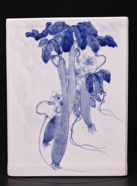 民国竹溪道人王步愿闻吾过之斋青花果蔬花鸟博古四方镶器笔筒