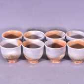 大唐天目山松柴烧制窑变霁青禅意茶杯