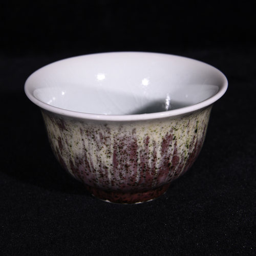大清康熙督窑官郎廷极督烧窑变绿釉红釉酒杯茶杯压手杯