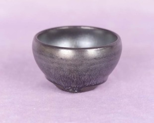 大唐鲁山窑变乌金花釉油滴外销回流酒杯茶杯