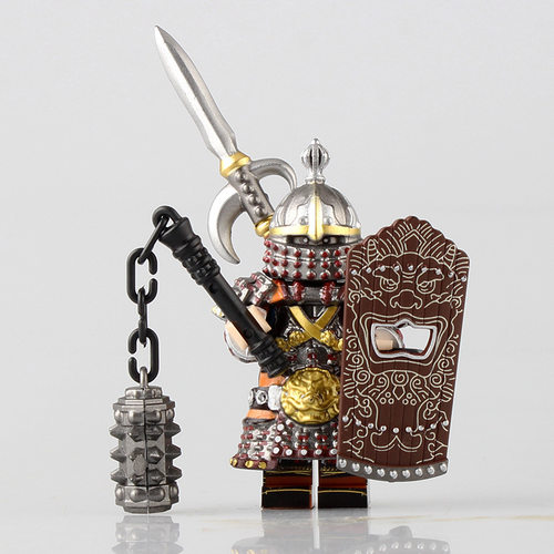 小颗粒积木人仔战马MOC