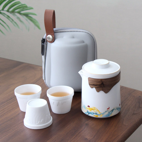 陶瓷旅行一壶功夫茶具套装泡茶器