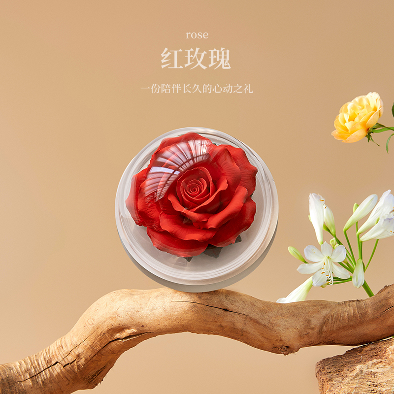 鼎艺陶瓷玫瑰花摆件无火香薰