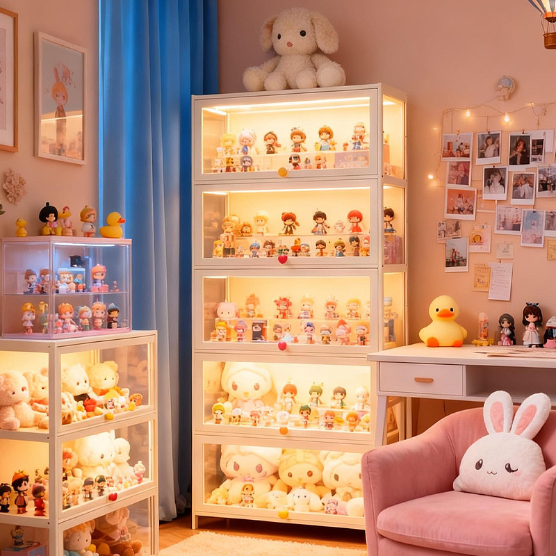 手办展示柜亚克力多层收纳柜子陈列展示架透明样品货柜珠宝盲盒柜