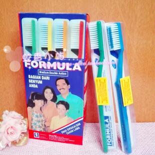 特价！Formula/西德美人牙刷 中毛 大刷头原装进口家庭装 0121