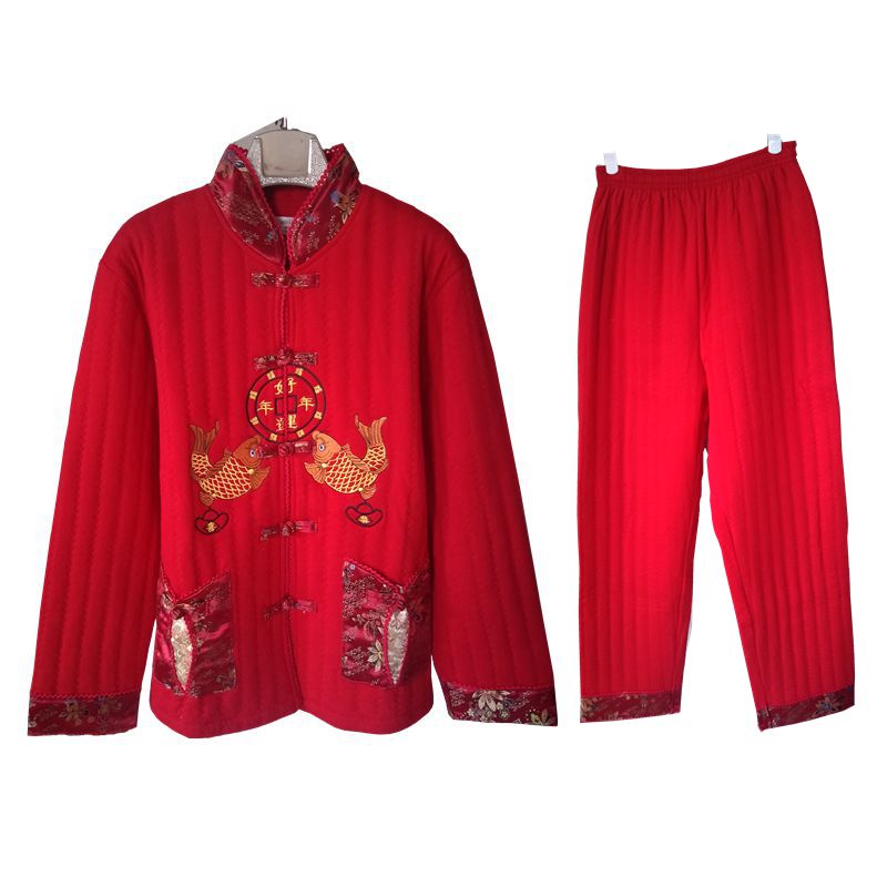 中国红色家居服喜庆睡衣富妮来