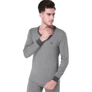 纤丝鸟男士圆领全棉秋衣秋裤棉质毛衫基础打底衫薄款保暖内衣7104