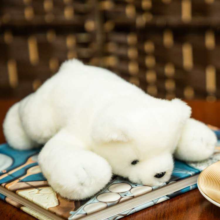 圣亚海洋馆北极熊毛绒玩具极地馆趴趴熊公仔雪洞玩偶儿童生日礼物