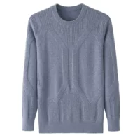 Áo len trẻ trung và trung niên mới cashmere cổ tròn cá nhân dệt kim đan lỏng lẻo áo sơ mi dài tay áo len nam quần áo - Áo len Cashmere áo hoodie nam