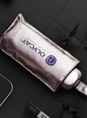 OLYCAT专业钛银防晒伞防紫外线降温小巧便携超轻扁形五折伞UPF50+