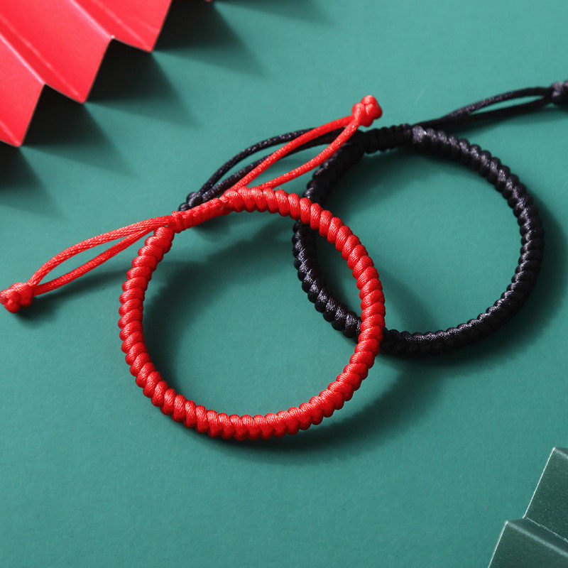 肖战同款手工编织红绳本命年幸运男款藏式金刚结diy女款转运手链