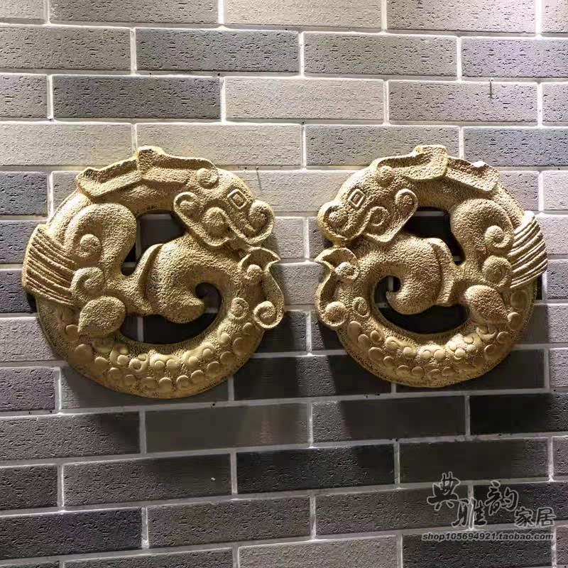 中式树脂壁饰家居软装墙面装饰背景墙可用于室外花园外墙飞龙祥龙