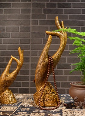 办公桌招财风水佛手树脂工艺品