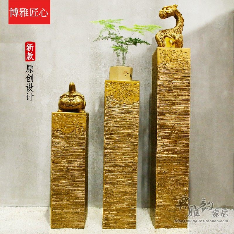 仿古风客栈民宿底座祥云展示柱