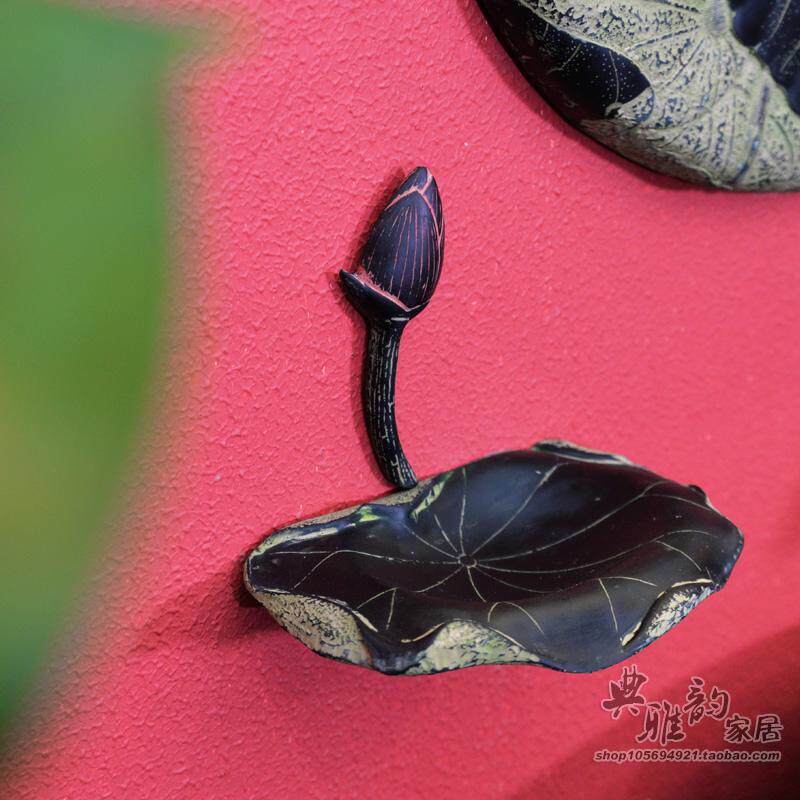 包邮中式仿古树脂家居肥皂盒卫浴用品艺术皂碟 荷叶香皂盒-荷叶