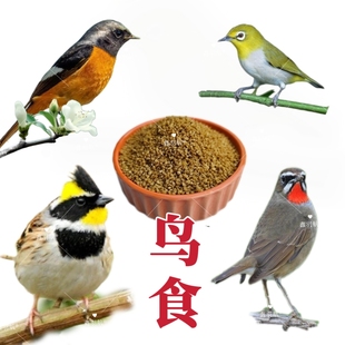 破碎粮绣眼鸟食靛颏鸟料红子贝子白眼圈山雀鸟粮食大山雀通用食