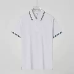 Striped Cuffs Polo Shirt Four-Color Polo Shirt with Striped Cuffs 25212 #   L