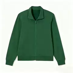 Zip-Up Stand Collar Sweatshirt 494153 E