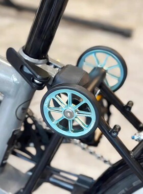 台湾HH适用于brompton小布自行车配件改装铝合金推行货架易行轮