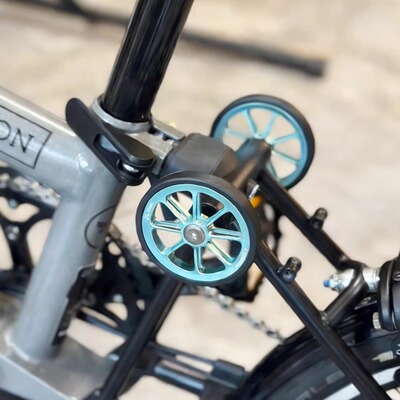 台湾HH适用于brompton小布自行车配件改装铝合金推行货架易行轮