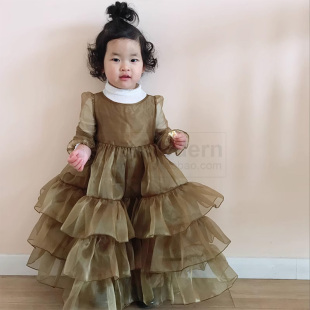 韩国原装进口小仙女系列女童可爱周岁生日礼物公主连衣蓬蓬裙礼服