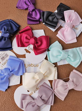 英国原装进口angel's face女童蝴蝶结发夹 百搭大小号鸭嘴夹发饰