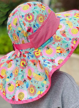 美国原装进口Sunday Afternoons儿童防晒太阳帽 沙滩遮阳帽大帽檐