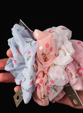 韩国原装进口bebe prince女童可爱甜美高弹力碎花大肠发圈发绳