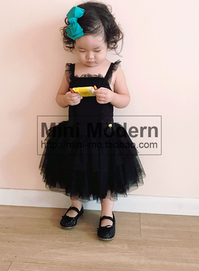 英国原装进口Angels Face女童可爱纯色高贵吊带蓬蓬纱公主连衣裙