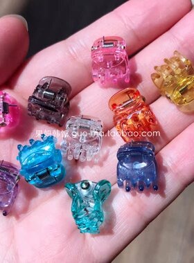 韩国原装进口bebe prince女童迷你简约头饰半透明碎发小抓夹5个装