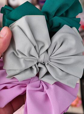 韩国原装进口女童可爱甜美洋气发饰多层糖果色碎花蝴蝶结发卡边夹