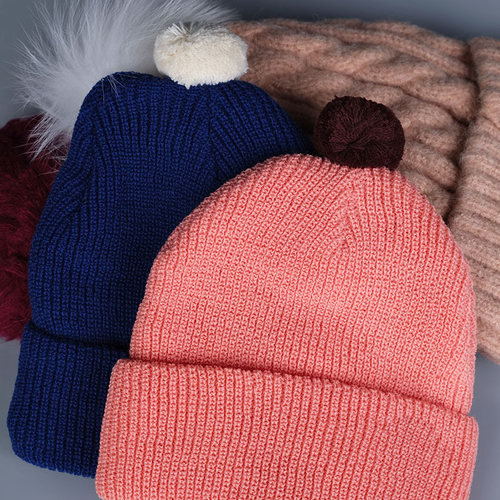 韩国进口冬季女童洋气锥形毛线帽