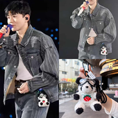 张杰演唱会同款 小熊飞行员挂件钥匙扣毛绒玩偶熊猫Jinnew针织男女