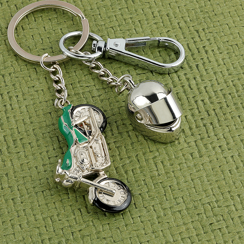 创意太子摩托车头盔组合款钥匙扣