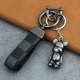 金属暴力熊钥匙链皮绳钥匙扣汽车钥匙挂钥匙圈男精致女车钥匙挂件