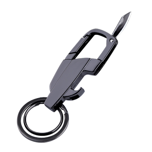创意多功能钥匙扣带小刀拆快递摩托车汽车钥匙腰挂扣男刻字电话号