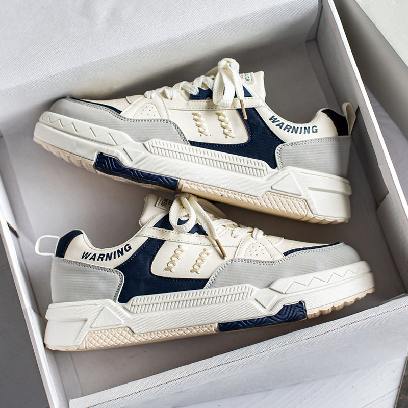 网红爆款男鞋春季男生小众设计运动休闲平板鞋高级感百搭小白潮鞋,流行男鞋,单鞋,淘宝优惠券,粉丝福利购,淘宝优惠卷